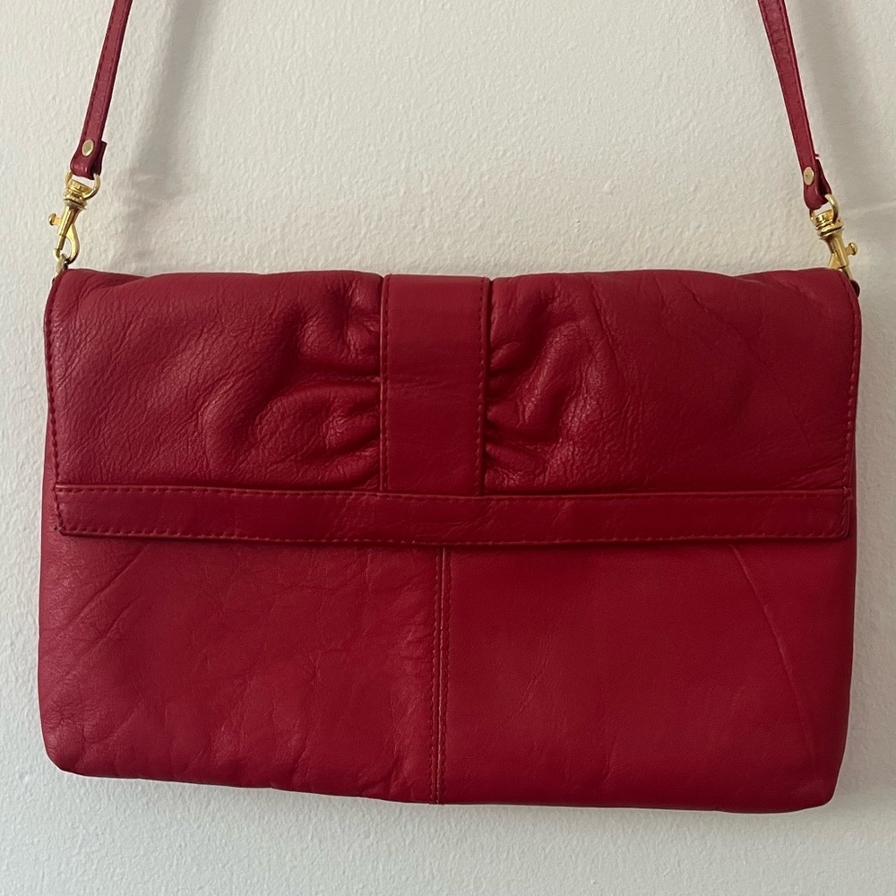 Vintage red leather purse